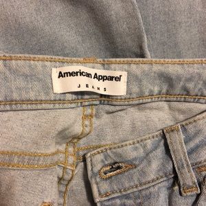 American Apparel super light blue Mom jeans